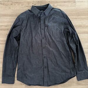 Apt. 9 Dark Gray Casual Button Down Shirt